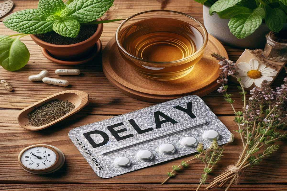 قرص گیاهی قرص دیلی در کنار دمنوش گیاهی